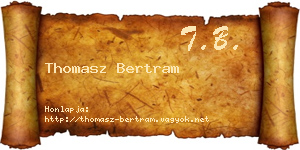 Thomasz Bertram névjegykártya